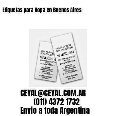 Etiquetas para Ropa en Buenos Aires