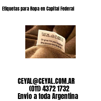 Etiquetas para Ropa en Capital Federal