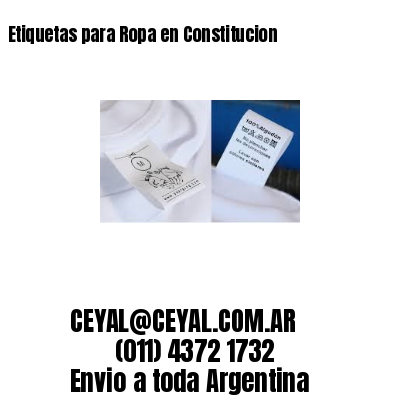 Etiquetas para Ropa en Constitucion