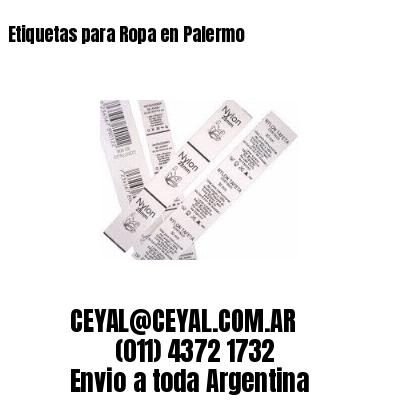 Etiquetas para Ropa en Palermo
