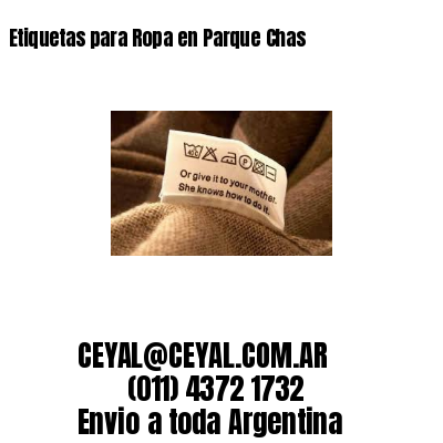 Etiquetas para Ropa en Parque Chas