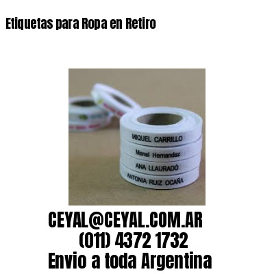 Etiquetas para Ropa en Retiro