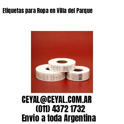 Etiquetas para Ropa en Villa del Parque