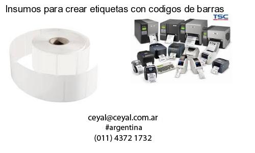 Insumos para crear etiquetas con codigos de barras