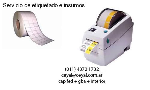 Servicio de etiquetado e insumos