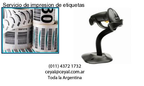 Servicio de impresion de etiquetas