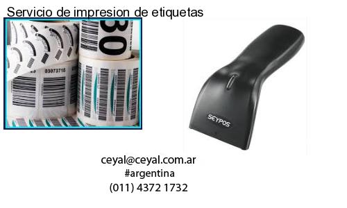 Servicio de impresion de etiquetas