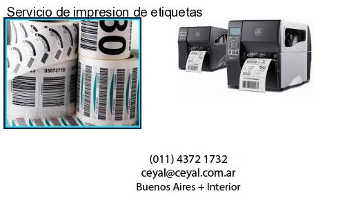 Servicio de impresion de etiquetas