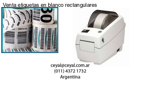 Venta etiquetas en blanco rectangulares