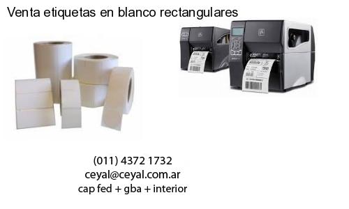 Venta etiquetas en blanco rectangulares