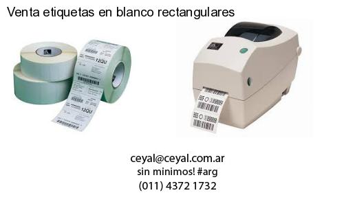 Venta etiquetas en blanco rectangulares