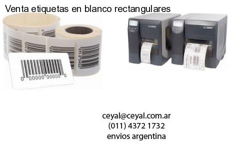 Venta etiquetas en blanco rectangulares