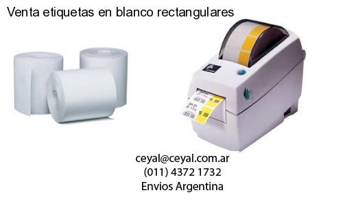 Venta etiquetas en blanco rectangulares
