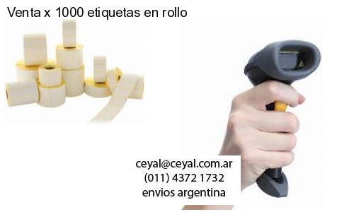 Venta x 1000 etiquetas en rollo