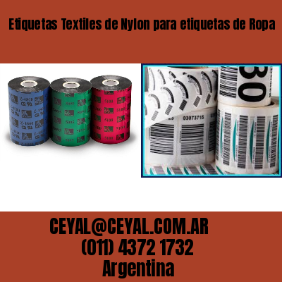 Etiquetas Textiles de Nylon para etiquetas de Ropa