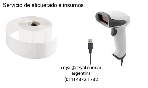 Servicio de etiquetado e insumos