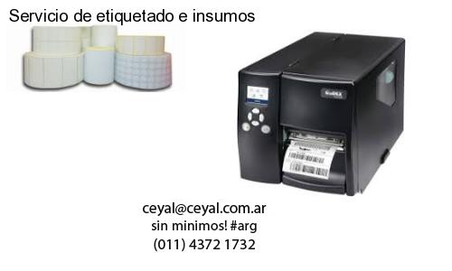 Servicio de etiquetado e insumos