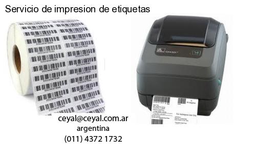 Servicio de impresion de etiquetas