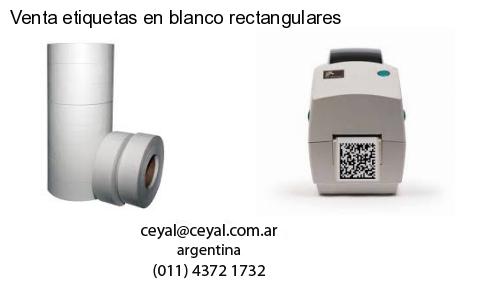 Venta etiquetas en blanco rectangulares