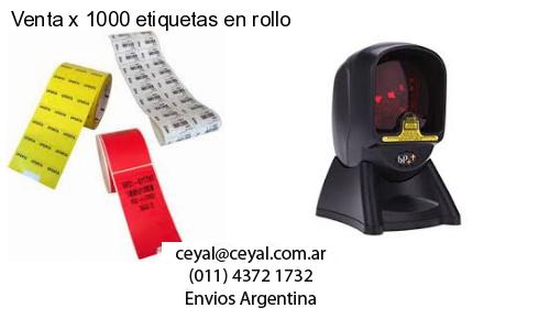 Venta x 1000 etiquetas en rollo