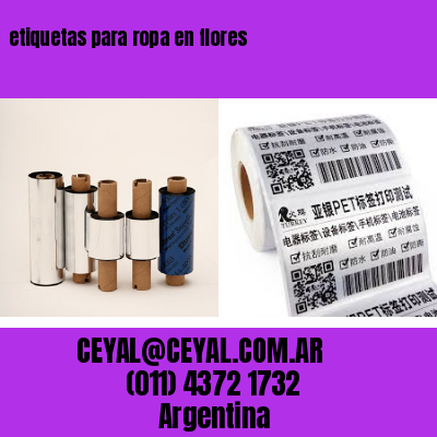 etiquetas para ropa en flores