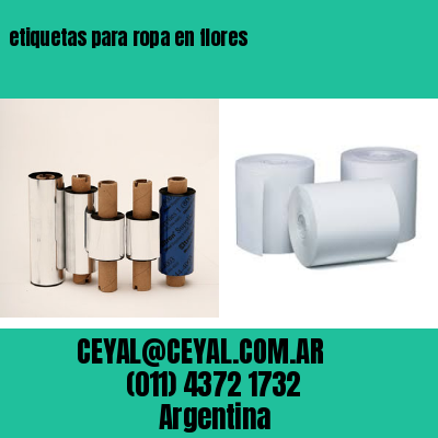 etiquetas para ropa en flores