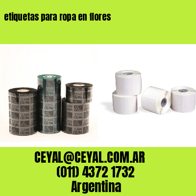 etiquetas para ropa en flores