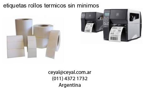 etiquetas rollos termicos sin minimos