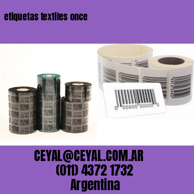 etiquetas textiles once