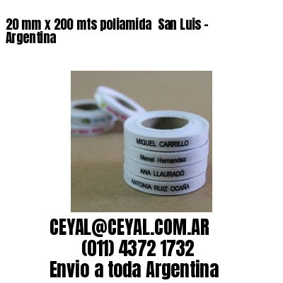 20 mm x 200 mts poliamida  San Luis – Argentina