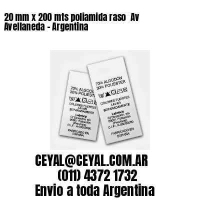 20 mm x 200 mts poliamida raso  Av Avellaneda – Argentina