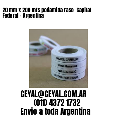 20 mm x 200 mts poliamida raso  Capital Federal – Argentina
