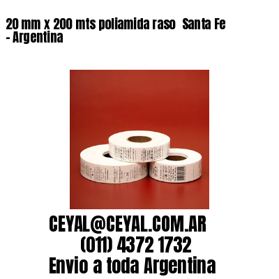 20 mm x 200 mts poliamida raso  Santa Fe – Argentina