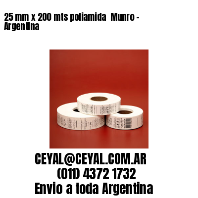 25 mm x 200 mts poliamida  Munro – Argentina