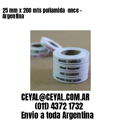 25 mm x 200 mts poliamida  once – Argentina