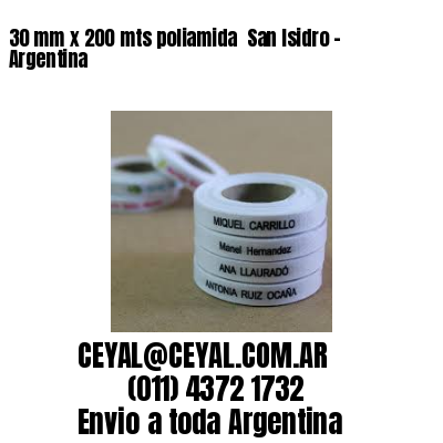 30 mm x 200 mts poliamida  San Isidro – Argentina