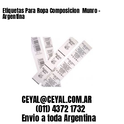 Etiquetas Para Ropa Composicion  Munro – Argentina