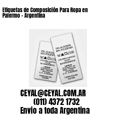 Etiquetas de Composición Para Ropa en  Palermo – Argentina