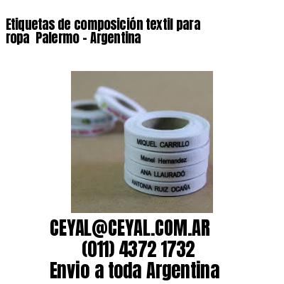 Etiquetas de composición textil para ropa  Palermo – Argentina