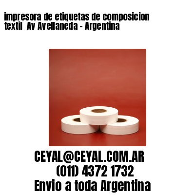 impresora de etiquetas de composicion textil  Av Avellaneda – Argentina