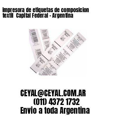 impresora de etiquetas de composicion textil  Capital Federal – Argentina