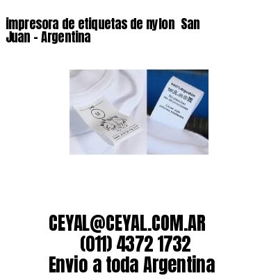 impresora de etiquetas de nylon  San Juan – Argentina