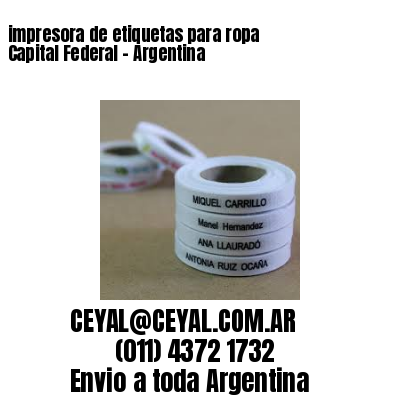 impresora de etiquetas para ropa  Capital Federal – Argentina