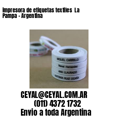 impresora de etiquetas textiles  La Pampa – Argentina