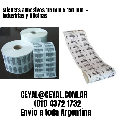 stickers adhesivos 115 mm x 150 mm  – Industrias y Oficinas