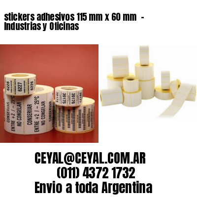 stickers adhesivos 115 mm x 60 mm  – Industrias y Oficinas