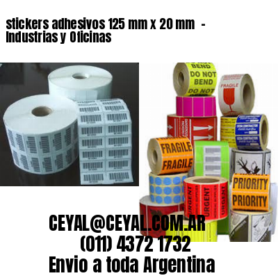 stickers adhesivos 125 mm x 20 mm  – Industrias y Oficinas