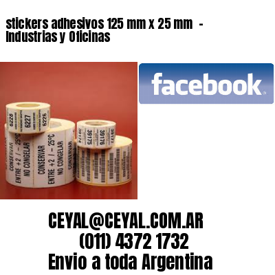 stickers adhesivos 125 mm x 25 mm  – Industrias y Oficinas