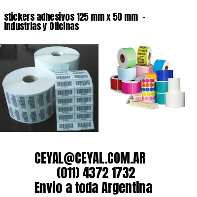 stickers adhesivos 125 mm x 50 mm  – Industrias y Oficinas