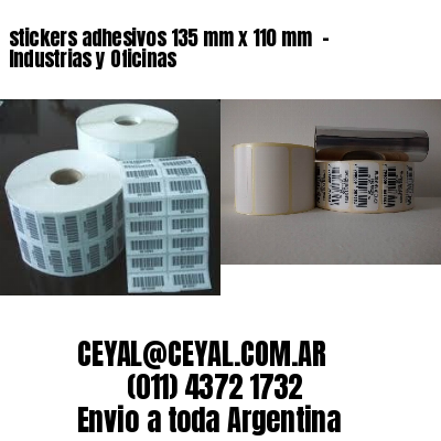 stickers adhesivos 135 mm x 110 mm  – Industrias y Oficinas
